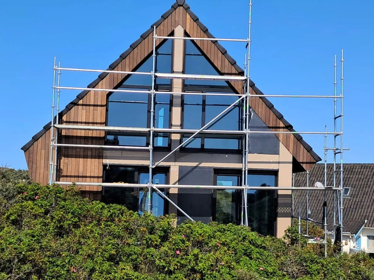 Dutch timber and steel hybrid residence nearly complete in the Netherlands