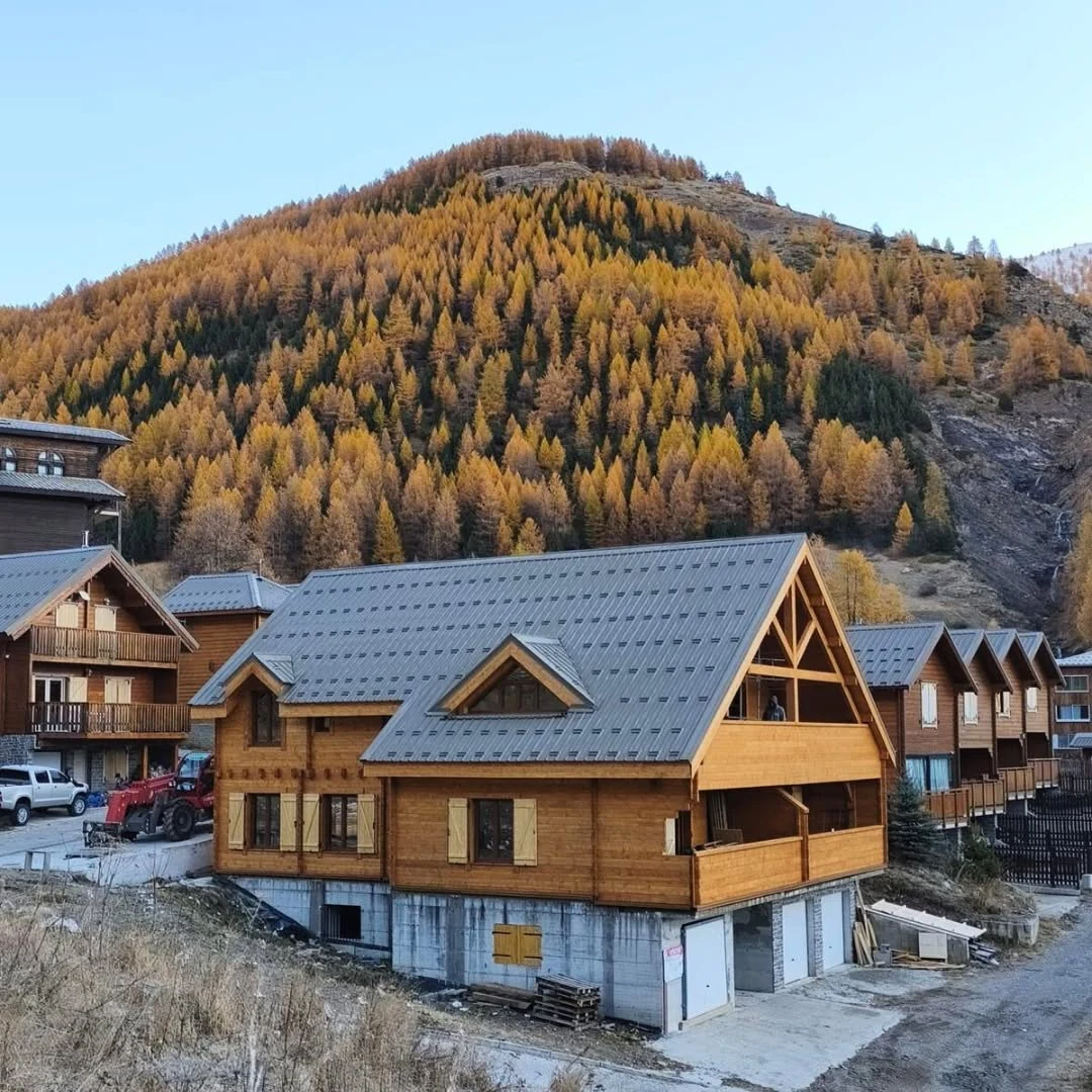 Timber log house accommodation in an Alpine hospitality destination