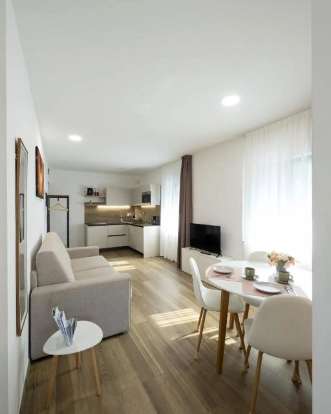 Finished apartment interior in the Italian residential project
