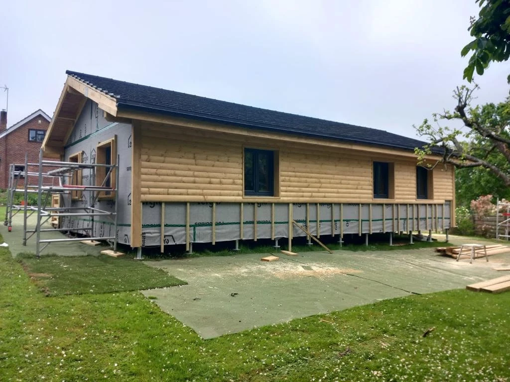 Sam Kirby residence during external cladding and deck installation