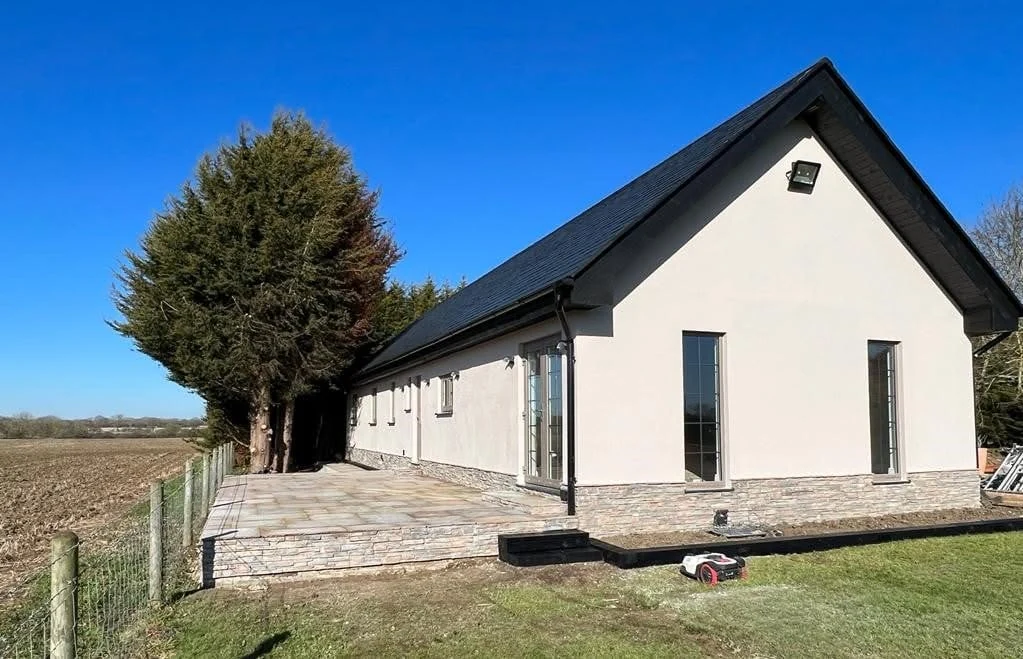 Completed 136 square metre UK timber-frame house