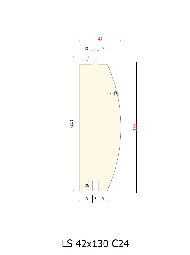 Ls 42X130 C24 Timber Profile